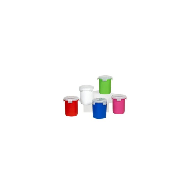 VASITO CONTENEDOR PLASTICO CON TAPA 350 ml