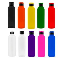 Cilindro de plástico traslucido con tapa solida enrroscable