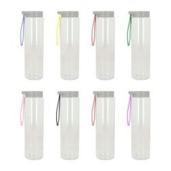 Cilindro plástico de una pared con tapa enroscable y cinta de silicón