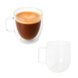TAZA DE VIDRIO CON DOBLE PARED.
