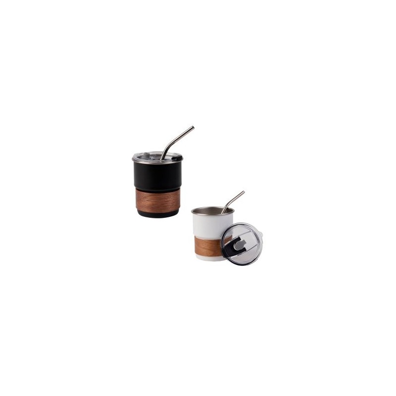 VASO DE ACERO INOXIDABLE CON TAPA