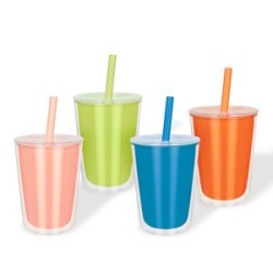 Vaso plástico doble pared de de 23 oz