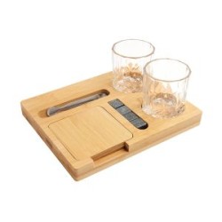 SET DE BAR  CON BASE DE BAMBU