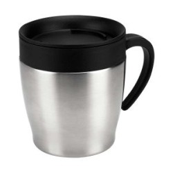 TAZA METALICA CON TAPA 11 oz