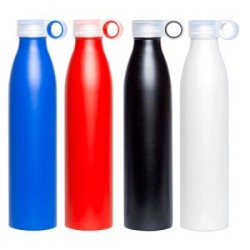 Cilindro de acero inoxidable con tapa de plástico enroscable