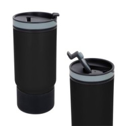 Termo doble pared, exterior acero inoxidable e interior plástico