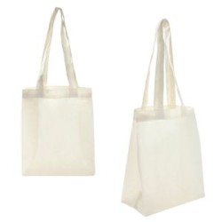 MINI BOLSA DE ALGODÓN COSIDA CON ASAS.