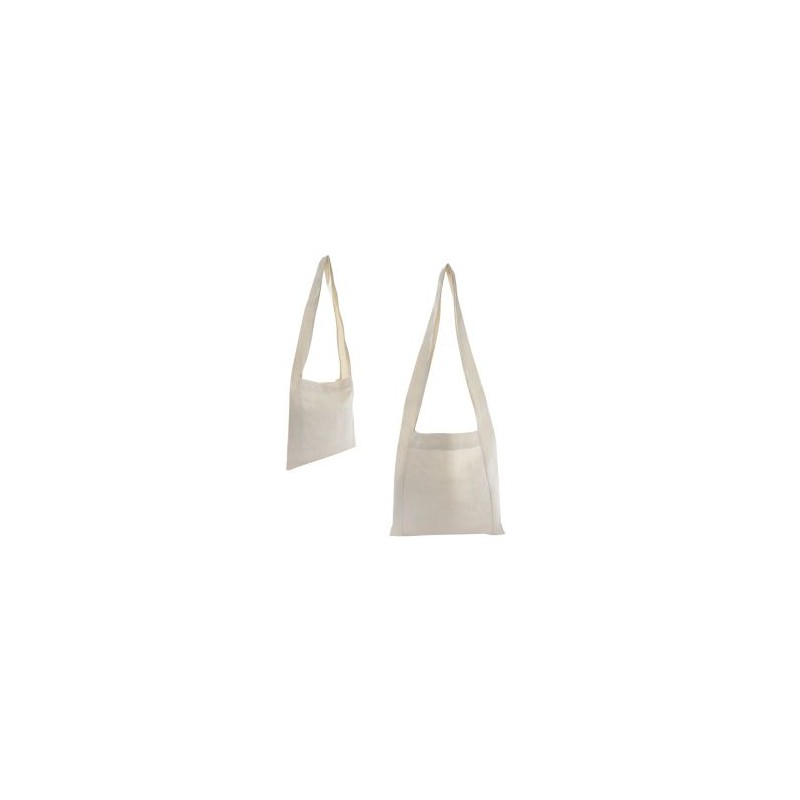 BOLSA DE ALGODÓN COSIDA Y CON ASA DE PECHO.