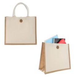 BOLSA LONETA LAMINADA CON YUTE DE 1 COMPARTIMENTO
