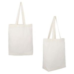 BOLSA DE ALGODÓN COSIDA CON ASAS.