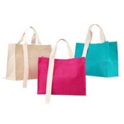 Bolsa de yute con asas de algodón