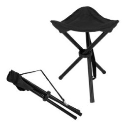 Banco tripie plegable con cinturón de velcro y correa ajustable