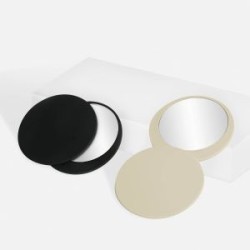 Espejo circular compacto suave al tacto
