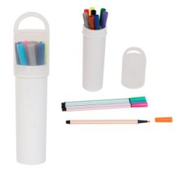 SET DE 12 COLORES CON ENVASE DE PLASTICO